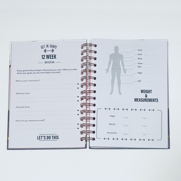 🦋Fitness Journal Training Planner Exercise Food Diary Track Progress Set Goals - Picture 9 of 13